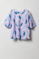 Ensemble avec t-shirt à imprimé Stitch et pantalon pour fille