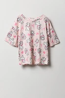 Ensemble avec t-shirt à imprimé Marie et pantalon pour fille