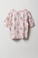 Ensemble avec t-shirt à imprimé Marie et pantalon pour fille