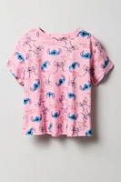Ensemble avec t-shirt à imprimé Stitch & Angel et pantalon pour fille