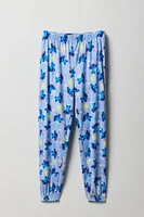 Ensemble avec t-shirt bleu à imprimé Stitch et pantalon pour fille