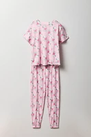 Ensemble avec t-shirt à imprimé Snoopy et pantalon pour fille