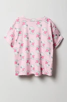 Ensemble avec t-shirt à imprimé Snoopy et pantalon pour fille