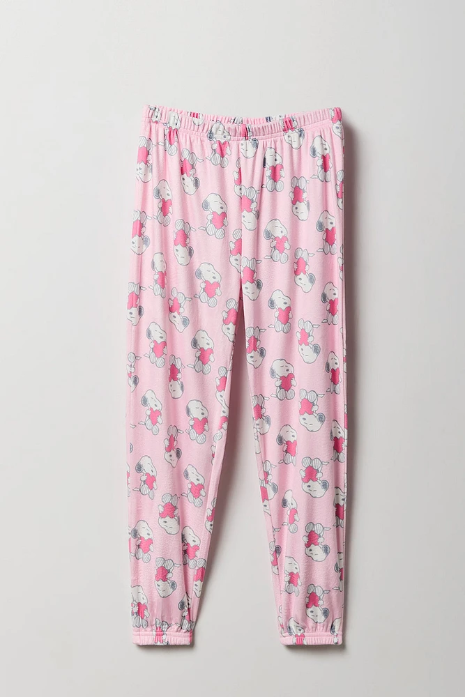 Ensemble avec t-shirt à imprimé Snoopy et pantalon pour fille