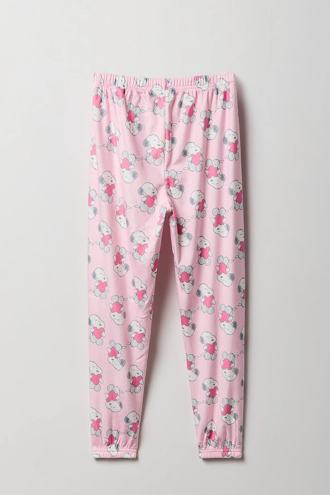 Ensemble avec t-shirt à imprimé Snoopy et pantalon pour fille