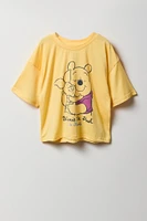 Girls Pooh & Friends Graphic T-Shirt Short 2 Piece Licensed Casual Set