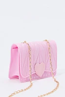 Girls Heart Crossbody Purse