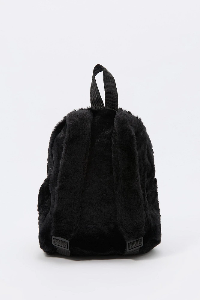 Girls Faux Fur Mini Backpack