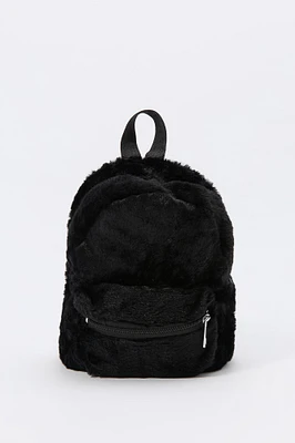 Girls Faux Fur Mini Backpack