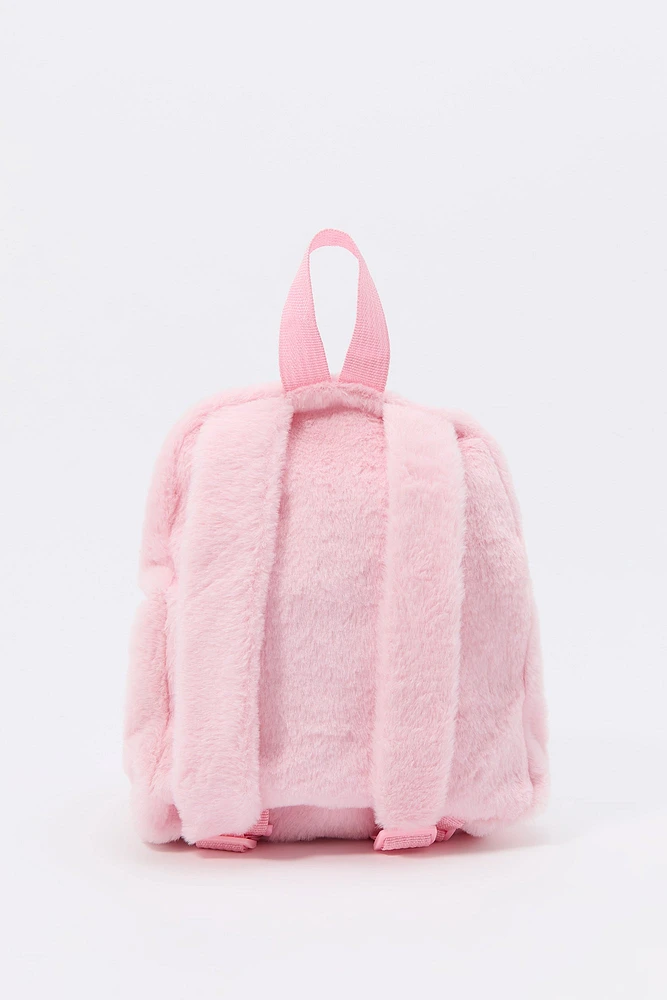 Girls Faux Fur Mini Backpack