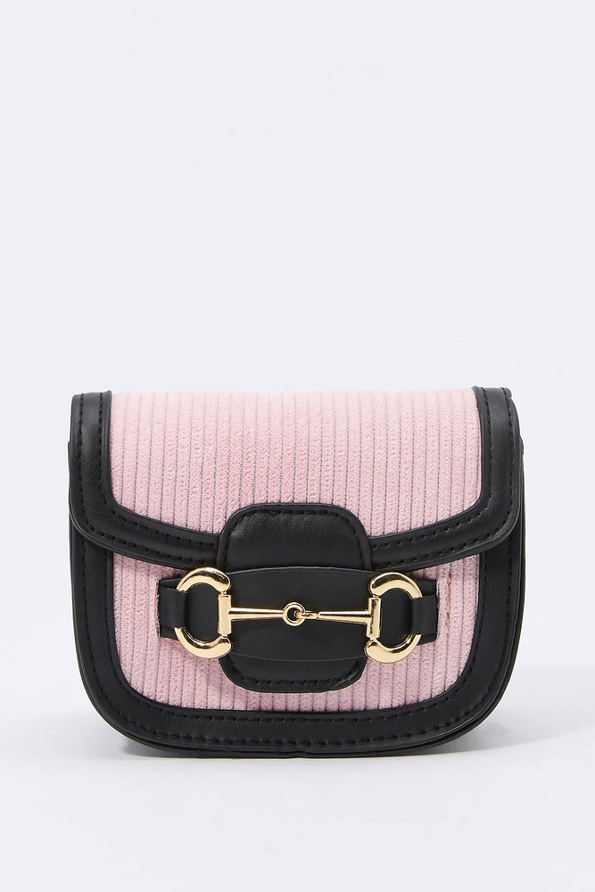 Girls Ribbed Crossbody Purse