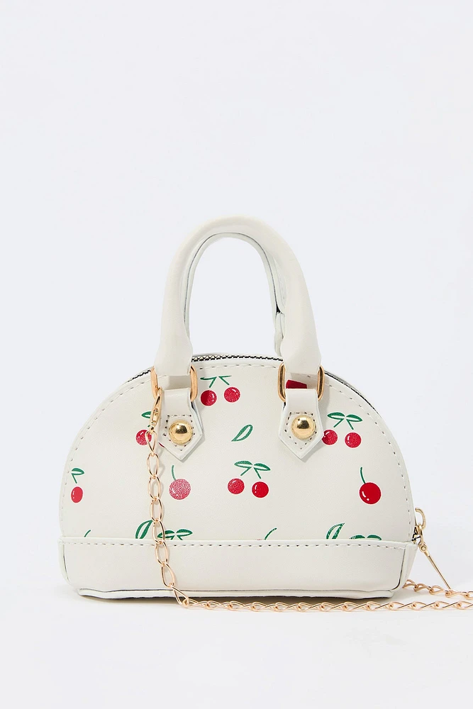 Sac à main avec motif de cerises pour fille