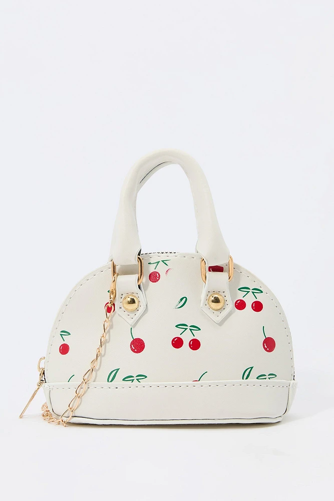 Sac à main avec motif de cerises pour fille