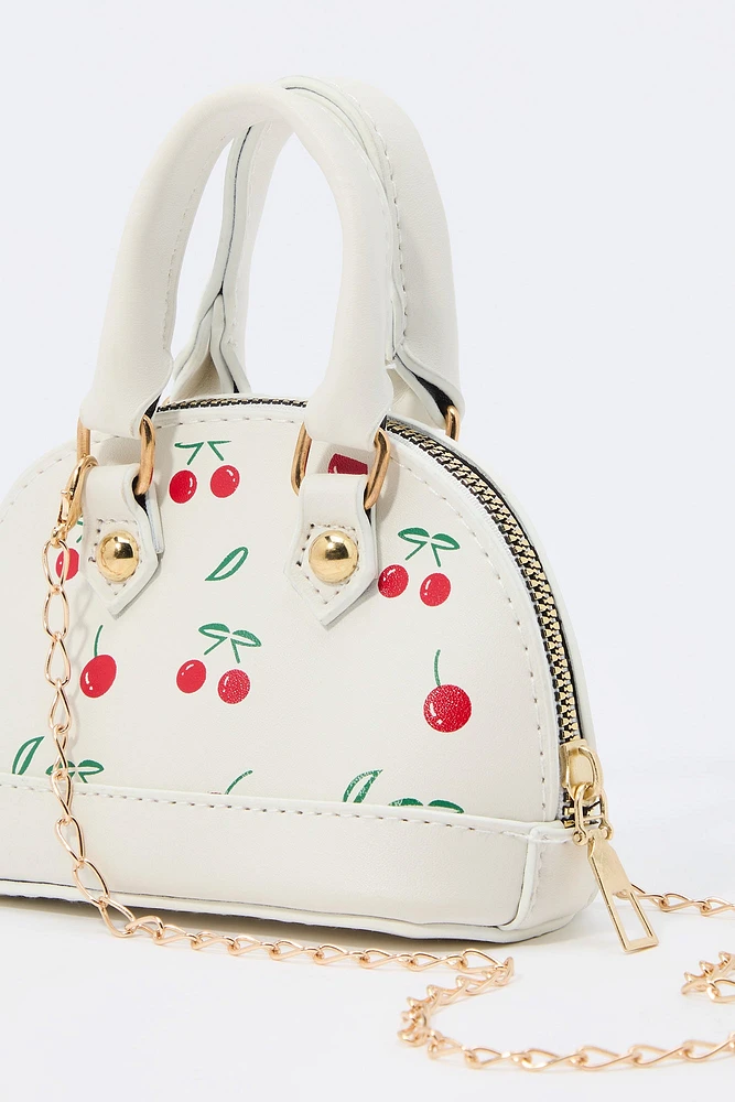 Sac à main avec motif de cerises pour fille