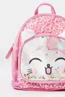 Girls Kitty Critter Mini Backpack