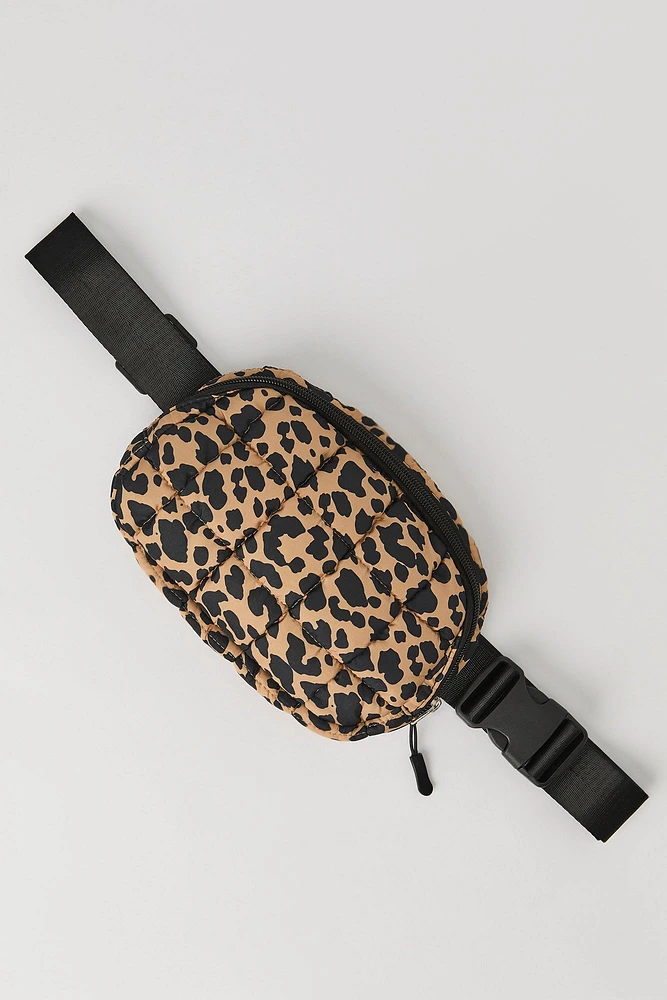 Sac banane matelassé en nylon pour fille