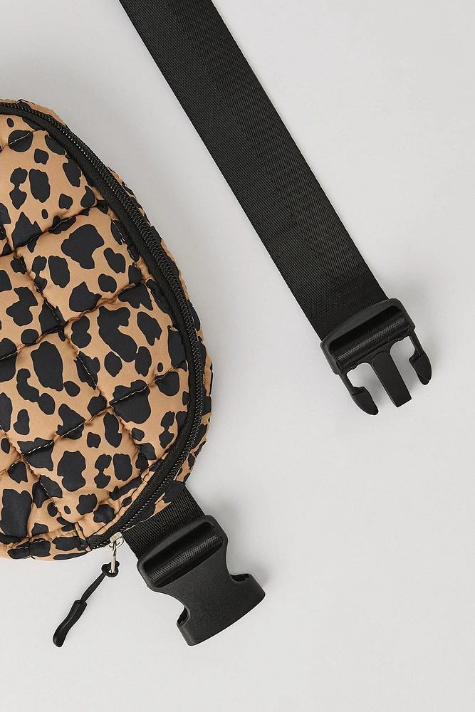 Sac banane matelassé en nylon pour fille