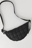 Sac demi-lune matelassé en nylon pour fille
