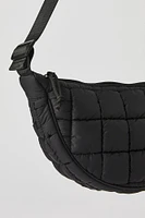 Sac demi-lune matelassé en nylon pour fille