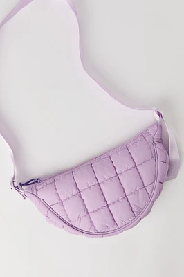 Sac demi-lune matelassé en nylon pour fille