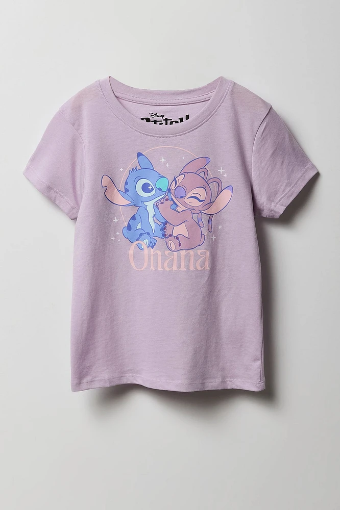 T-shirt Ã  imprimÃ© Stitch and Angel Ohana pour fille