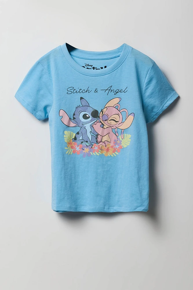 T-shirt Ã  imprimÃ© Stitch and Angel pour fille