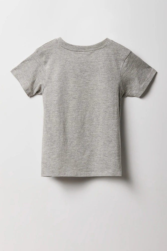 T-shirt gris Ã  imprimÃ© Stitch & Angel pour fille