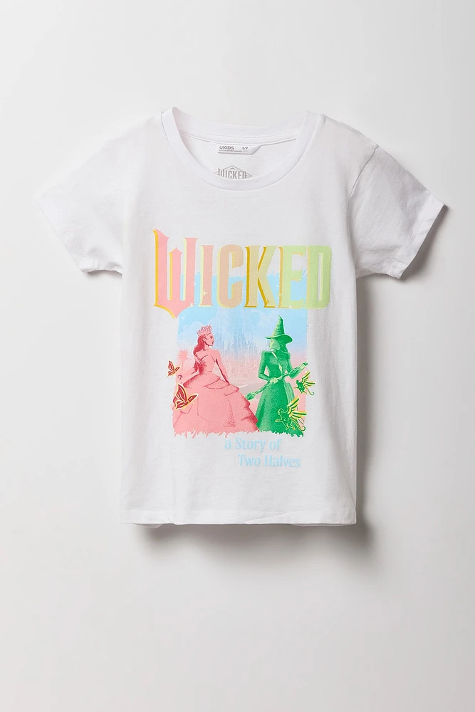 T-shirt Ã  imprimÃ© Wicked Elphaba & Glinda pour fille