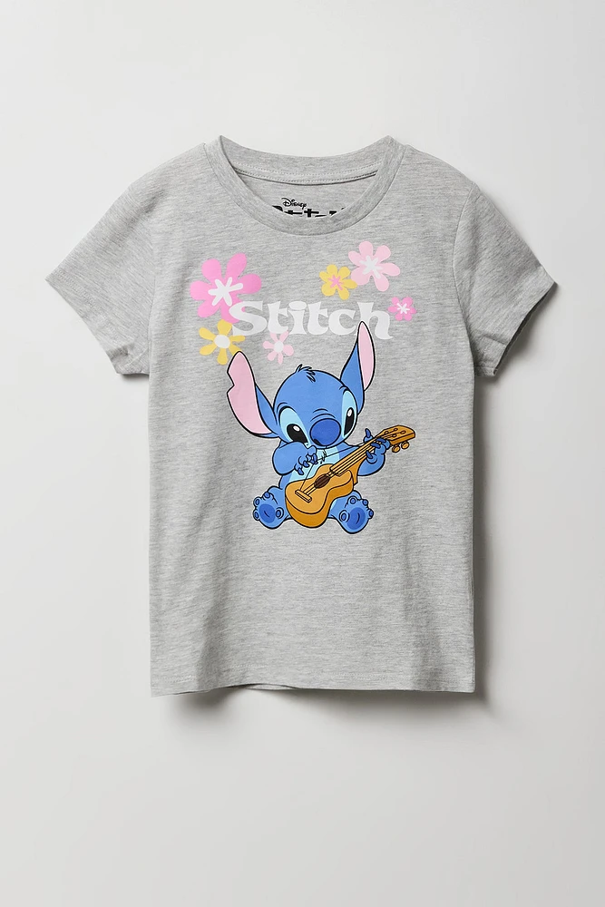 T-shirt à imprimé Stitch Ukulele pour fille