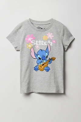 T-shirt à imprimé Stitch Ukulele pour fille