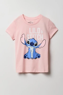 T-shirt à imprimé Lilo & Stitch pour fille