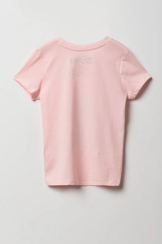 T-shirt à imprimé Lilo & Stitch pour fille