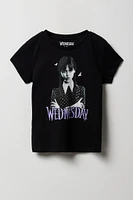 T-shirt à imprimé Wednesday Addams pour fille