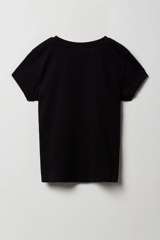 T-shirt à imprimé Wednesday Addams pour fille