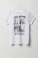T-shirt à imprimé Wednesday pour fille