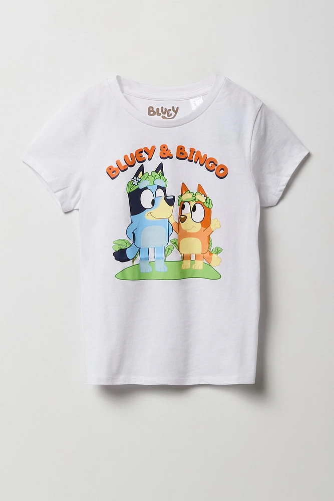 T-shirt à imprimé Bluey & Bingo pour fille