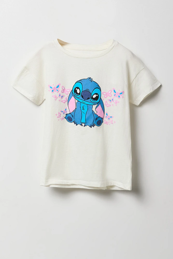 T-shirt à imprimé Stitch pour filles