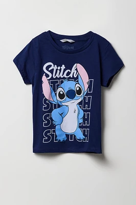 T-shirt à imprimé Stitch pour fille