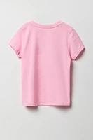 T-shirt à imprimé Angel & Stitch pour filles