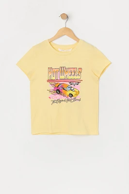 Hot Wheels™ Girls Yellow Graphic T-Shirt