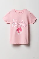 T-shirt à imprimé de logo Barbie™ pour filles