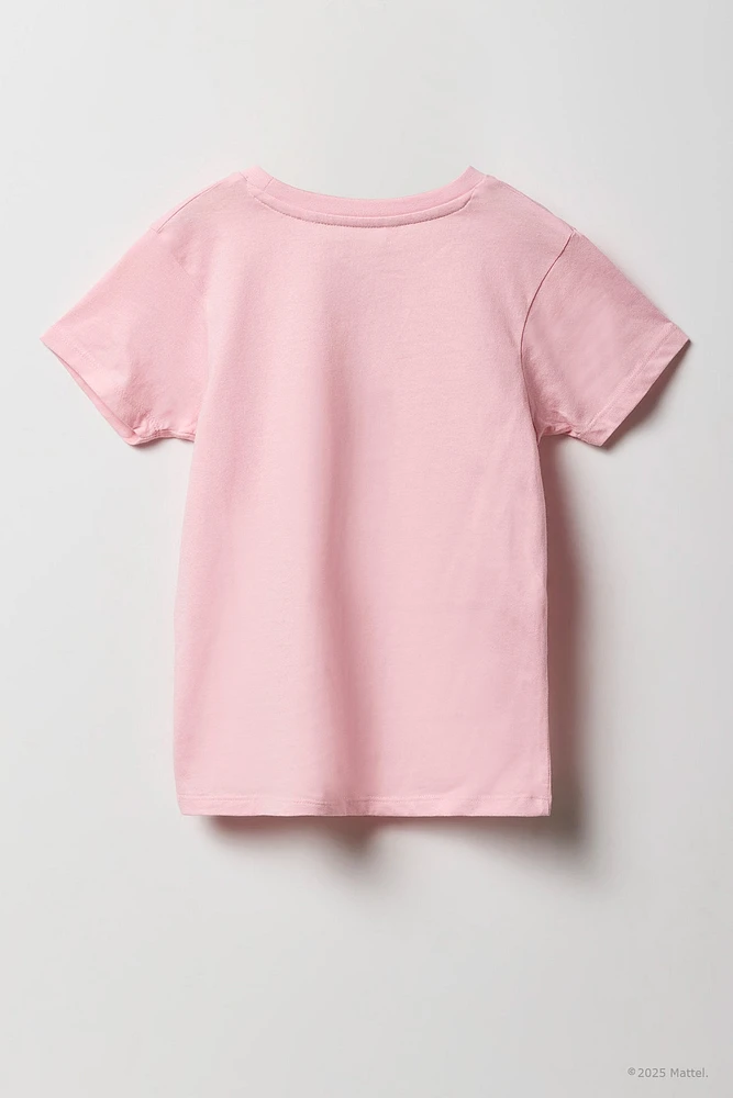 T-shirt à imprimé de logo Barbie™ pour filles