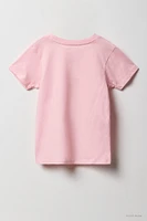 T-shirt à imprimé de logo Barbie™ pour filles