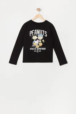 Girls Peanuts Graphic Long Sleeve Top