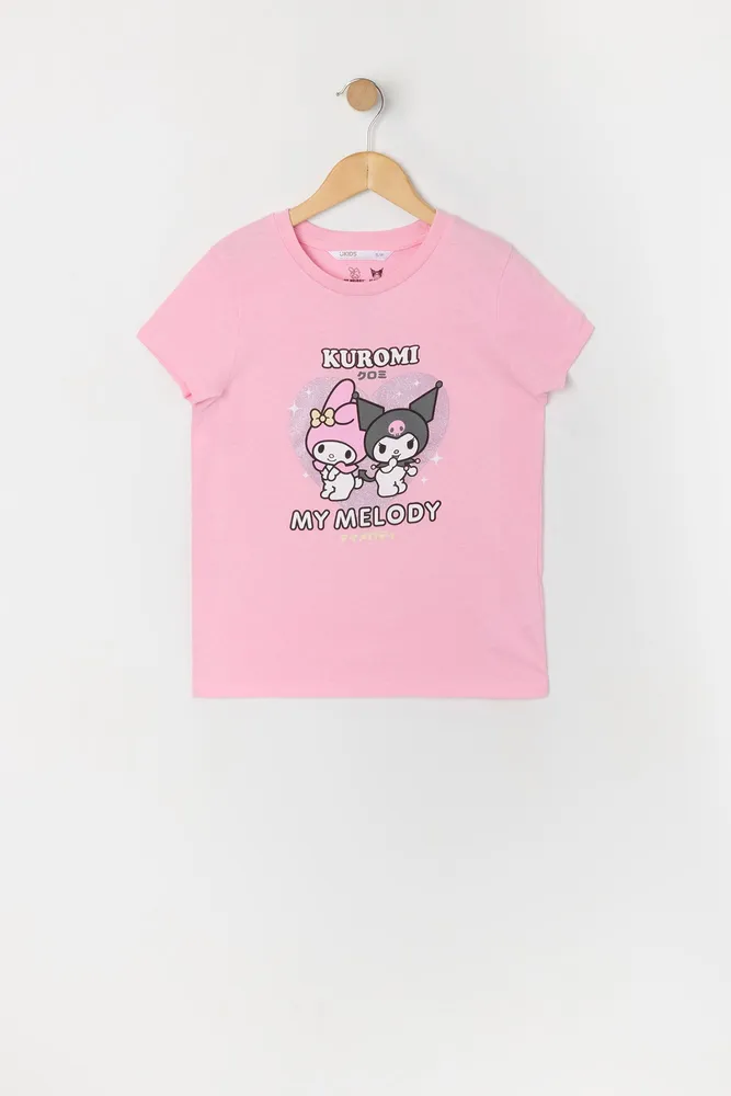 Urban Kids Girls Kuromi My Melody | Centre Pen The Graphic T-Shirt