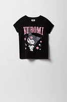 T-shirt à imprimé Kuromi pour fille