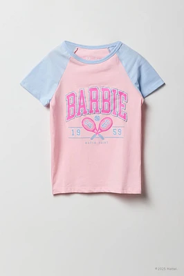 Barbie™ Girls Tennis Graphic Raglan T-Shirt