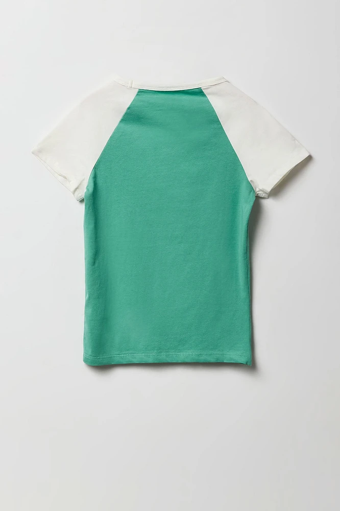 Girls Peanuts Graphic Raglan T-Shirt