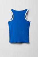 Girls Hello Kitty Embroidered Ribbed Tank