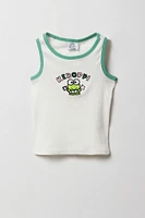 Girls Keroppi Embroidered Ribbed Tank